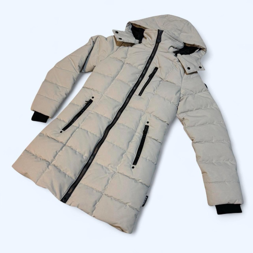 Noize Hannah Mid Length Parka in “Snow” size XS